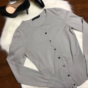 The Limited gray scope neck cardigan